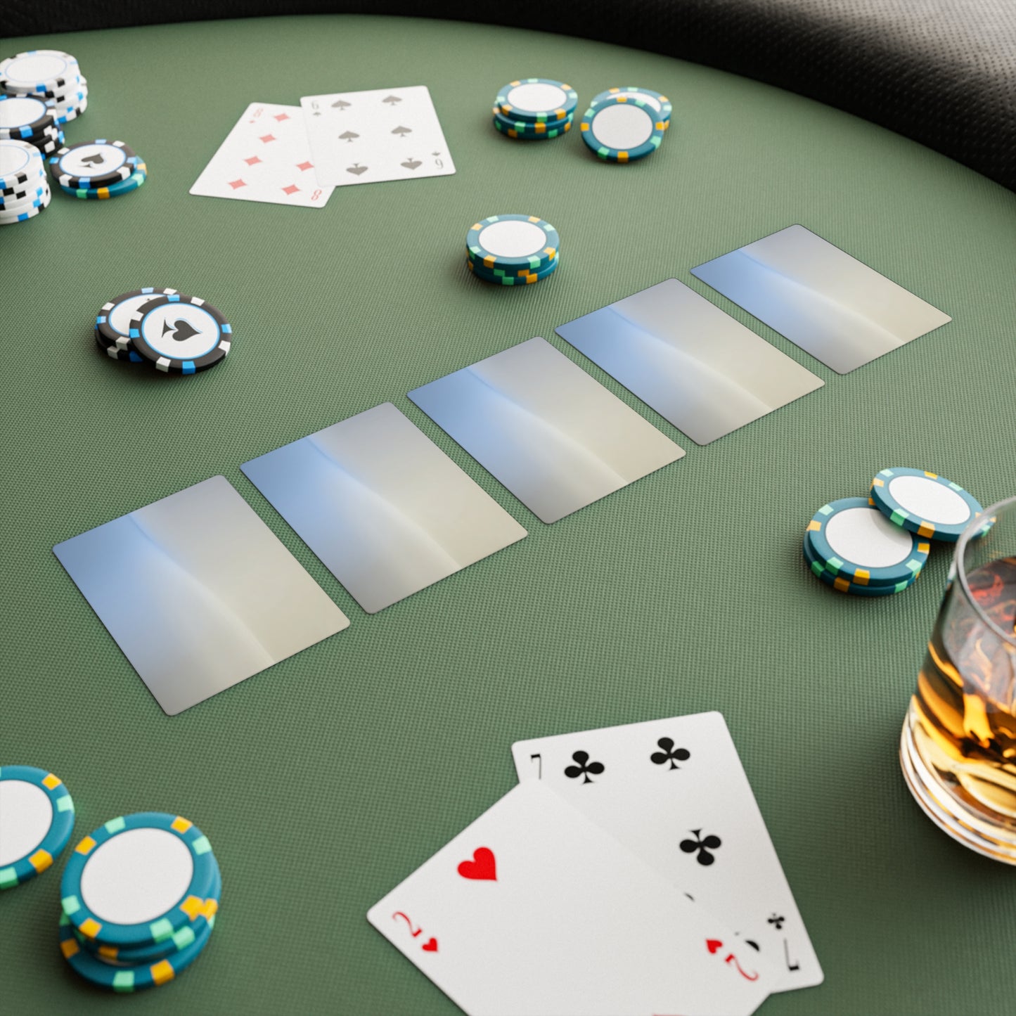 Cobalt Fade Poker Cards