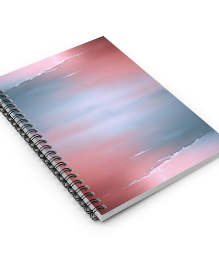 Gray Sea Pink Fog Spiral Notebook - Ruled Line, 6" x 8", 118 pages