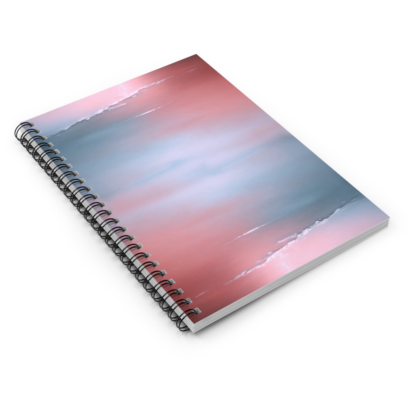 Gray Sea Pink Fog Spiral Notebook - Ruled Line, 6" x 8", 118 pages