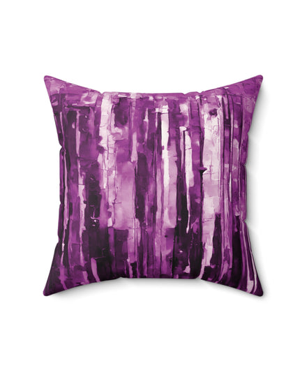 Striped Powder Lavender 16" x 16" Faux Suede Square Pillow