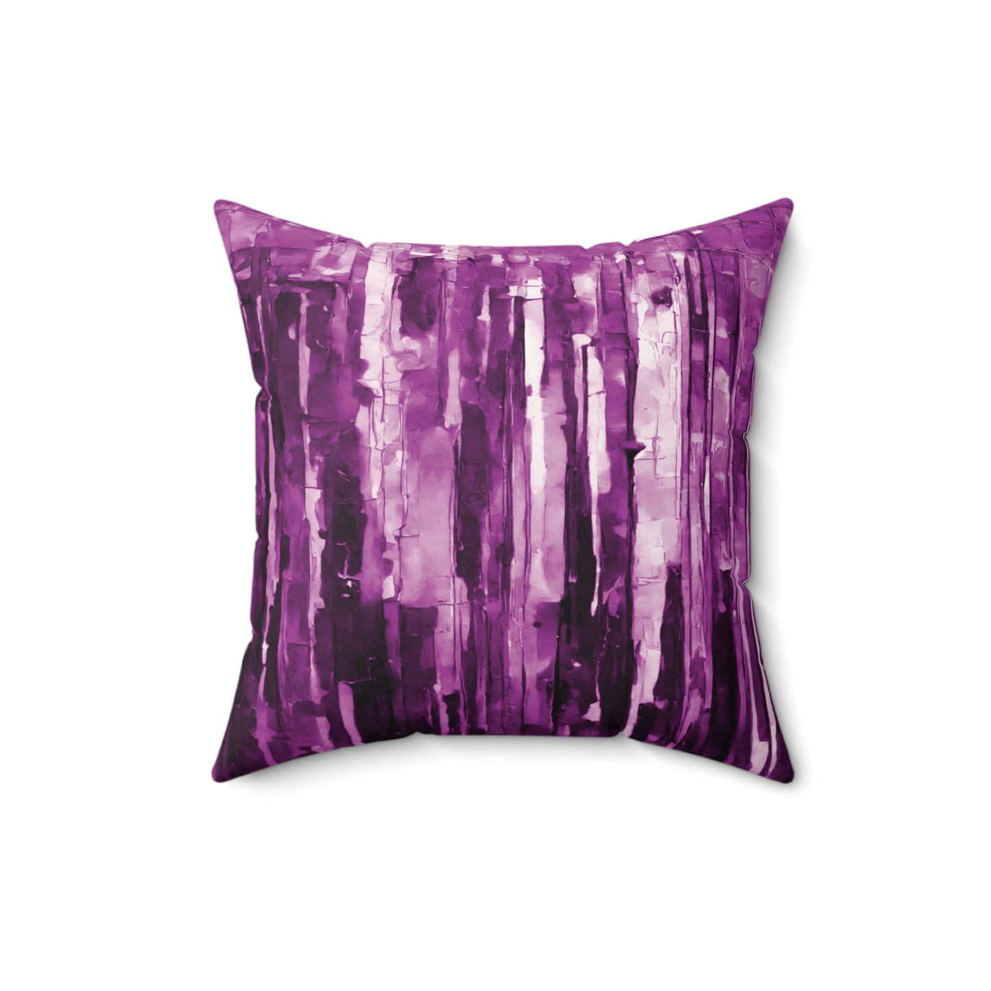 Striped Powder Lavender 16" x 16" Faux Suede Square Pillow