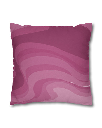 Pinky Mauve Wavey Spun Polyester Square Pillowcase, 14" x 14"