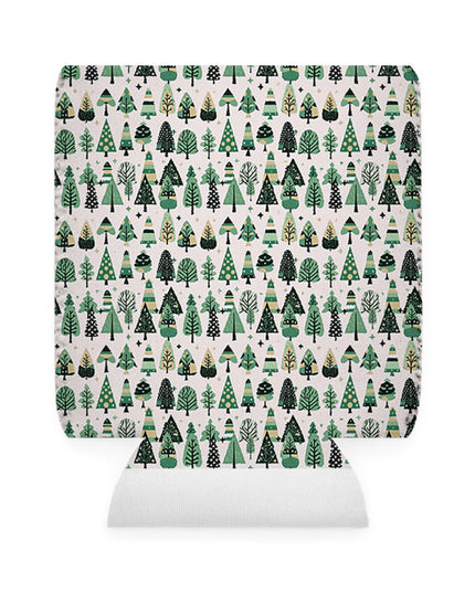 Mini Vintage Green Trees 12 oz Can Cooler Sleeve