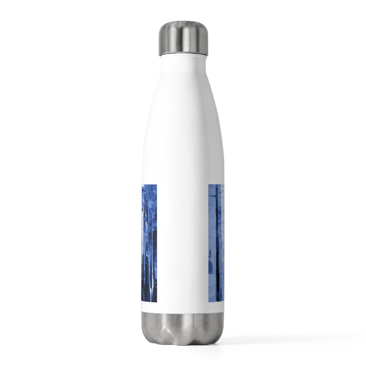 Striped Deep Blue 20oz Insulated Water Bottle