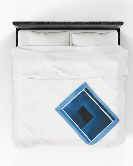Blue Shadow Velveteen Plush Blanket, 30" x 40"