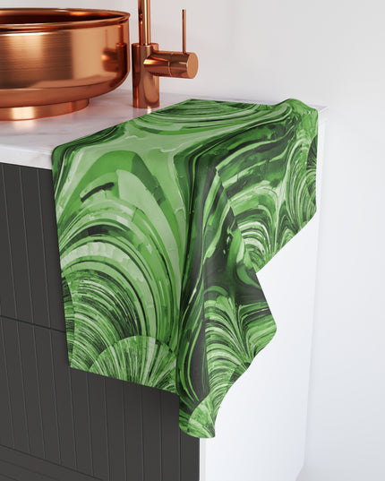 Uzi Spiral Mint Pastel Hand Towel, 16" x 28"