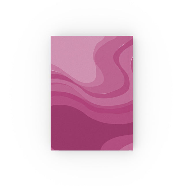 Pinky Mauve Wavey 5.2" x 7.4" Hard Backed Journal with 128 blank pages