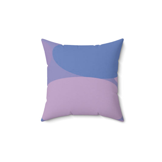 Pastel Purple Family Patches 14" x 14" Faux Suede Square Pillow