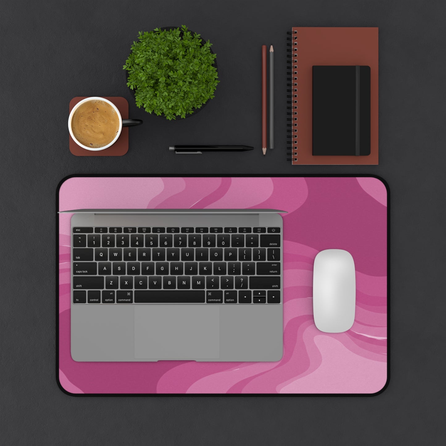 Pinky Mauve Wavey 12" x 18" Desk Mat