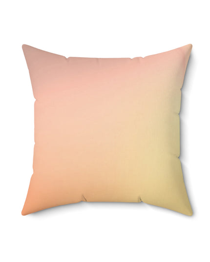 Hot Peach Fade 18" x 18" Faux Suede Square Pillow