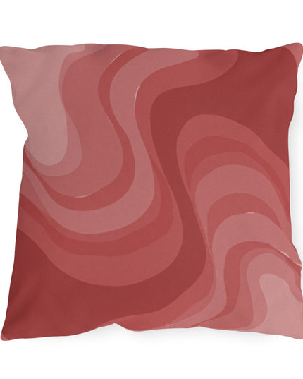 Power Red Wavey 18" x 18" Outdoor Pillow