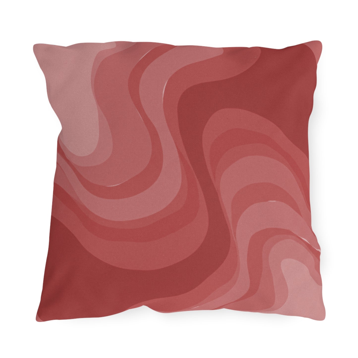 Power Red Wavey 18" x 18" Outdoor Pillow