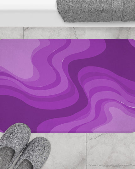 Wavey Purple Wavey 34" x 21" Bath Mat