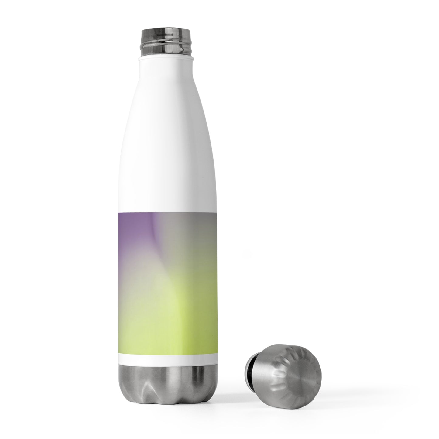 Purple Golden Fade 20oz Insulated White Water Bottle