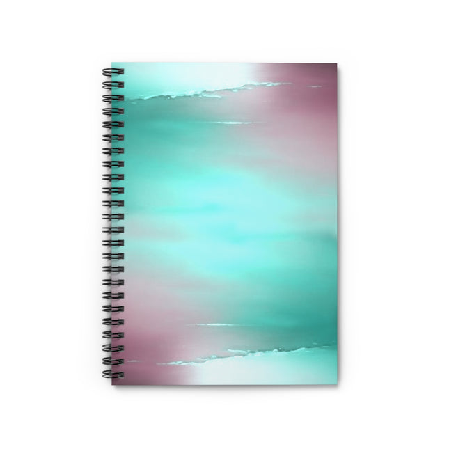 Green Sea Lavender Fog Spiral Notebook - Ruled Line, 6" x 8", 118 pages