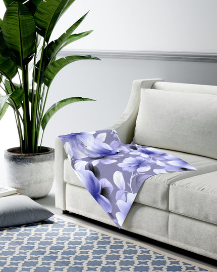 Indigo Blossom Floral Bunch Baby Swaddle 30″×40″ Blanket
