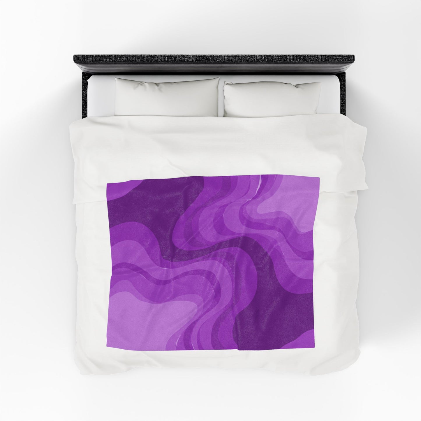 Wavey Purple Wavey Velveteen Plush Blanket, 50" x 60"