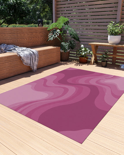 Pinky Mauve Wavey 60" x 84" Outdoor Rug