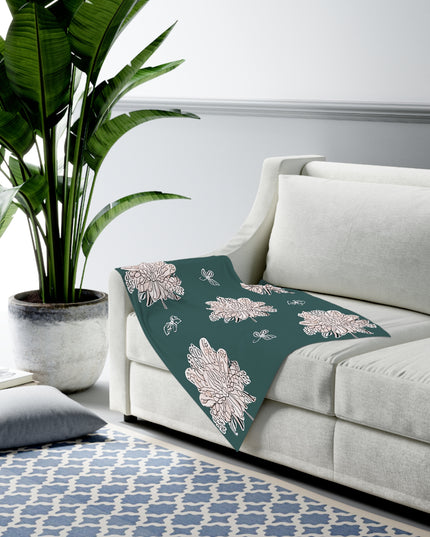 Soft White Floral Butterflies Baby Swaddle 30″×40″ Blanket