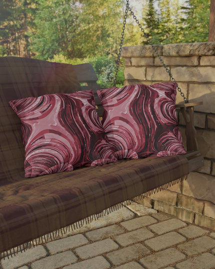 Uzi Spiral Ruby 20" x 20" Outdoor Pillow