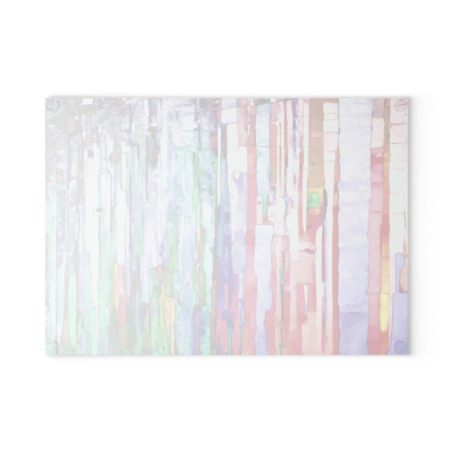 Striped Pastels 8" x 11" Glass Cutting Board