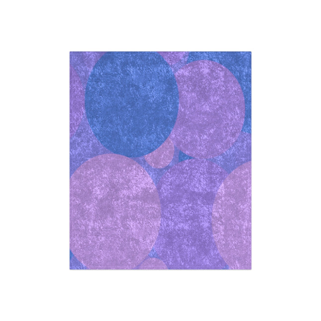 Pastel Purple Family Patches 50" x 60" Crushed Velvet Blanket