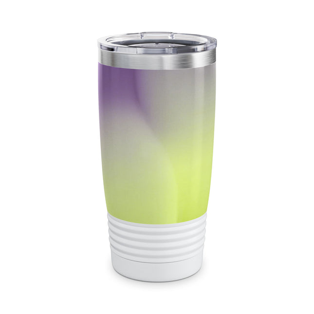 Purple Golden Fade Ringneck Tumbler, 20oz in white