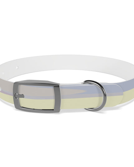 Pastel Soft Blue and Soft White Patches Small Dog Collar