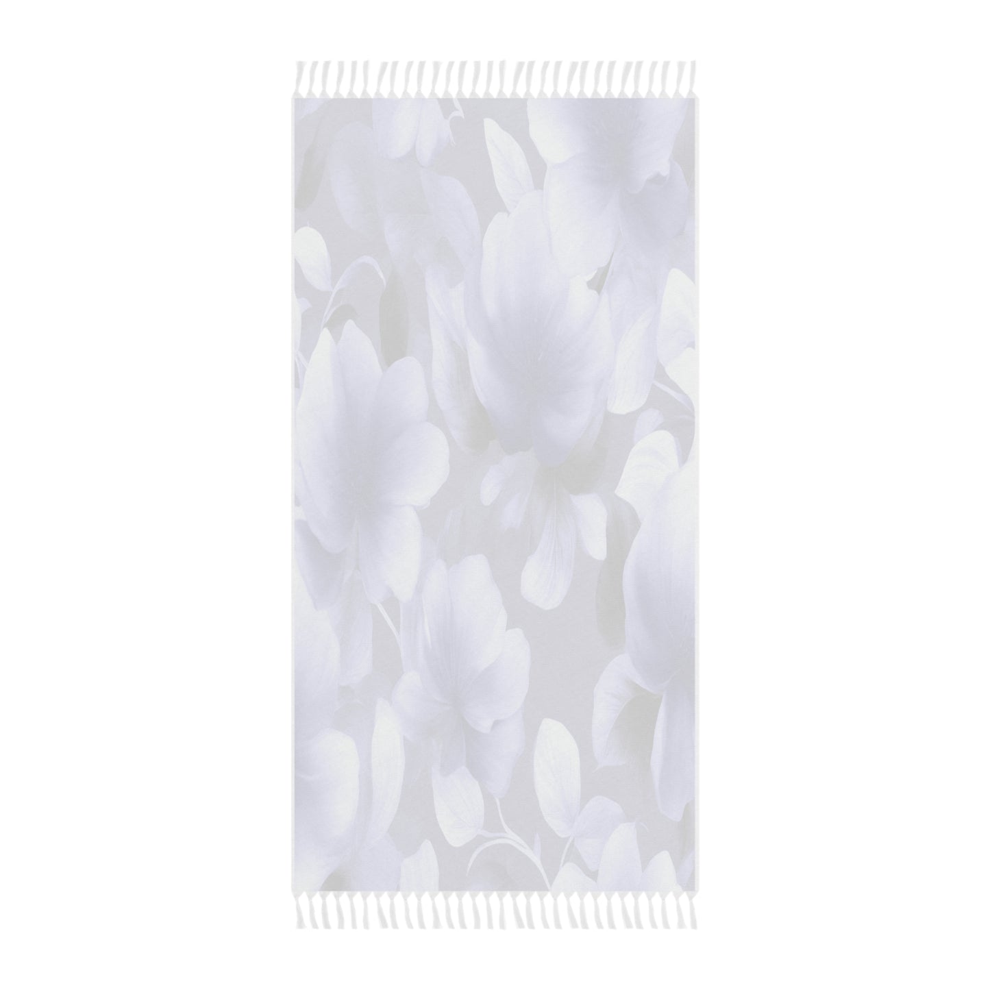 Indigo Blossom Floral Bunch 38" × 81" Boho Beach Cloth
