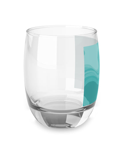 Tif Green Wavey Whiskey Glass, 6 oz