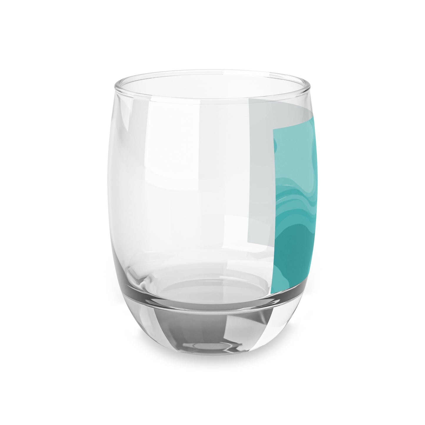 Tif Green Wavey Whiskey Glass, 6 oz