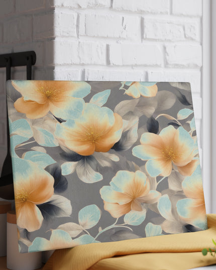Soft Blossom Floral Bunch Glass Cutting Board, 11" x 15"