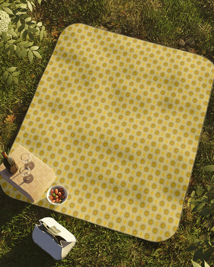 Lemongrass Star-crossed Bodies Picnic Blanket, 61" × 51"