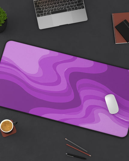 Wavey Purple Wavey 16" x 32" Desk Mat