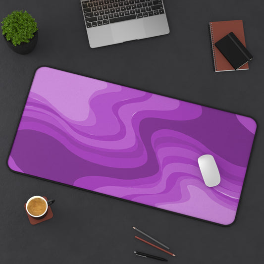 Wavey Purple Wavey 16" x 32" Desk Mat