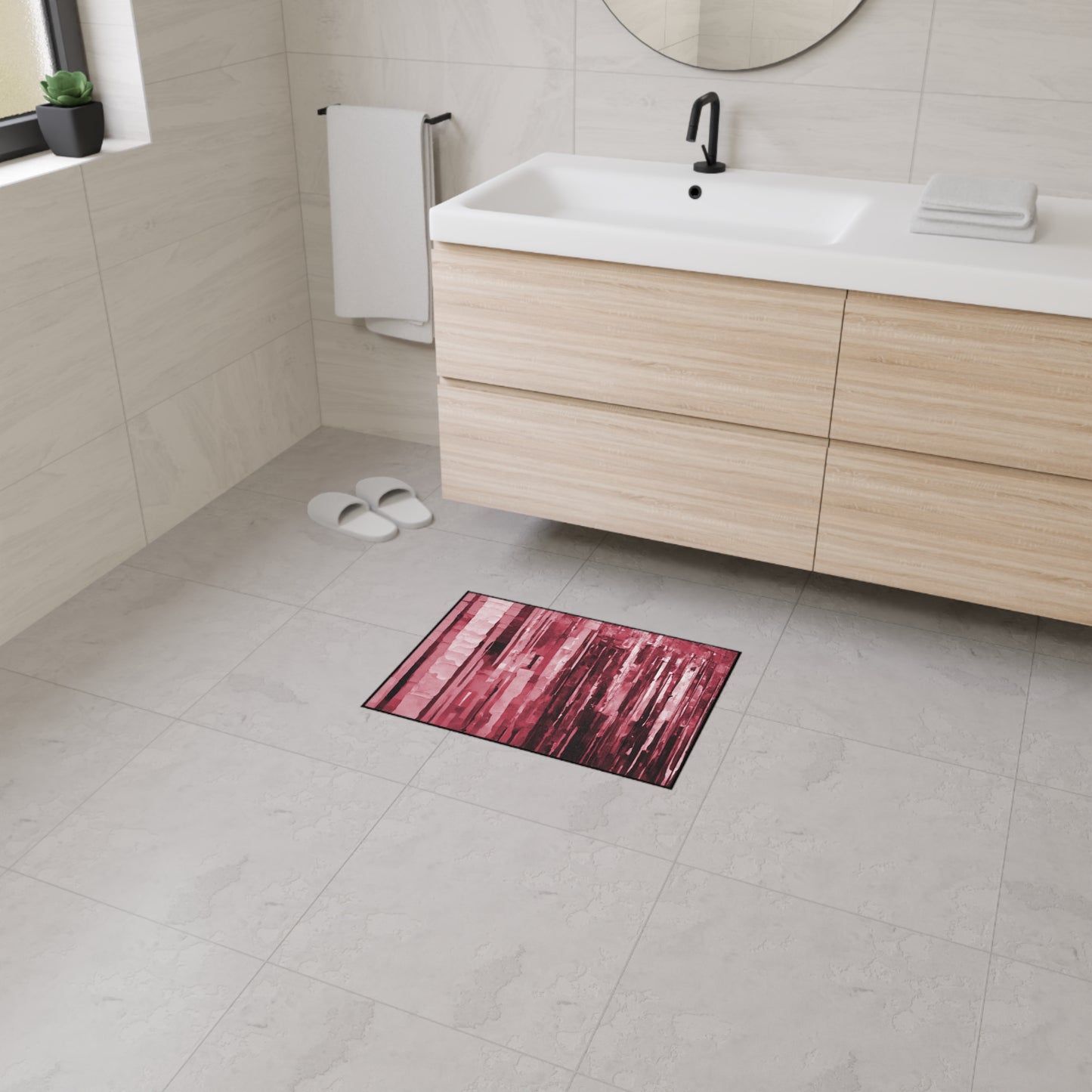 Striped Ruby 18" x 24" Heavy Duty Floor Mat