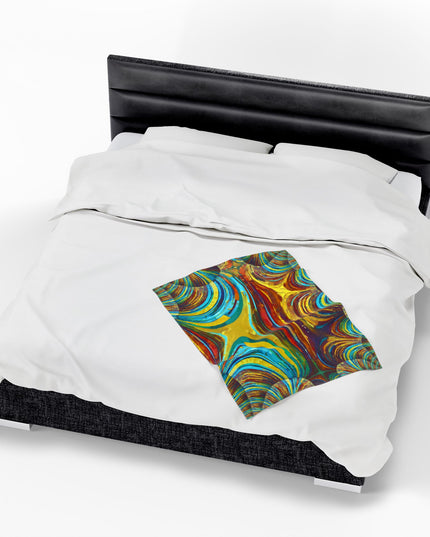 Uzi Spiral Alpha Velveteen Plush Blanket, 30" x 40"