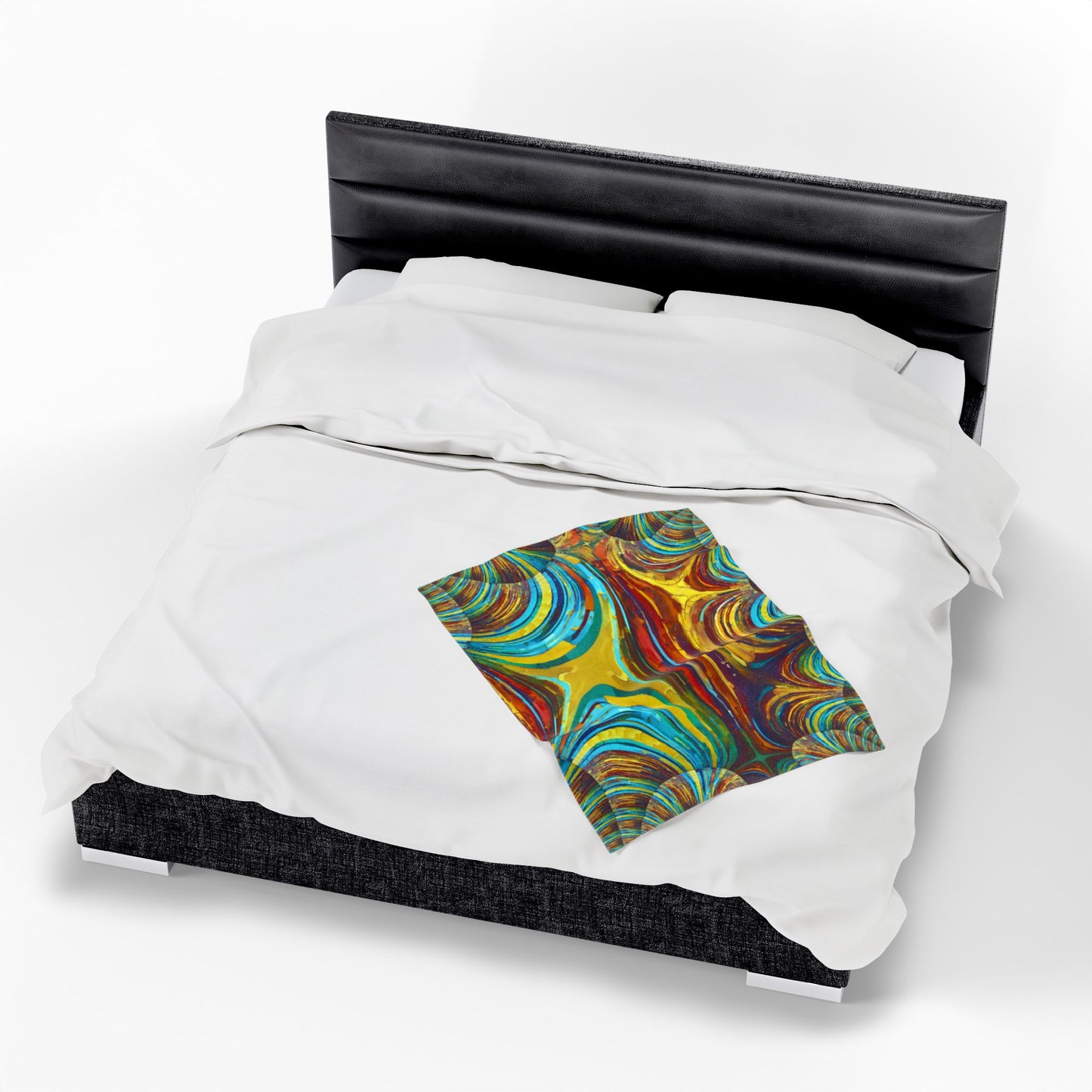 Uzi Spiral Alpha Velveteen Plush Blanket, 30" x 40"