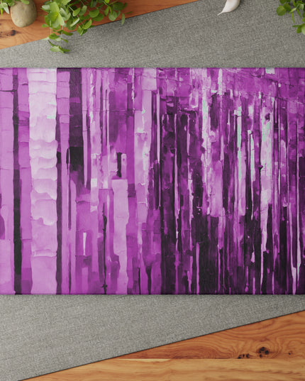 Striped Powder Lavender 11" x 15" Glass Cutting Board