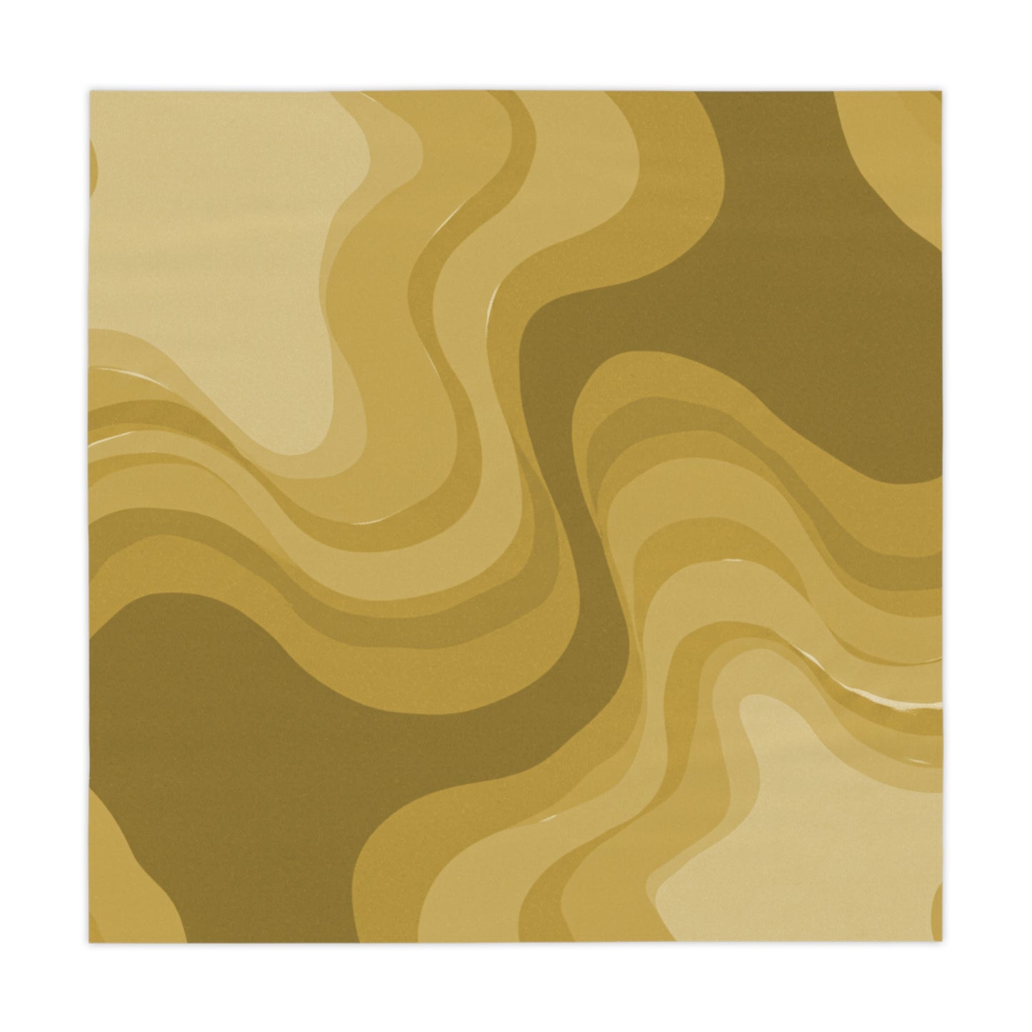 Brown Wavey Tablecloth, 55" x 55"