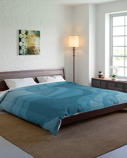Sky Blue Wavey 104" × 88" Comforter