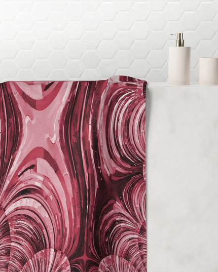 Uzi Spiral Ruby Mink-Cotton Towel (50% polyester, 50% cotton),  30" x 60"