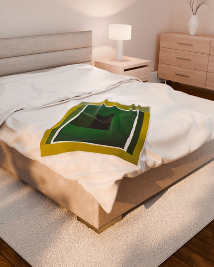 Alpha Shadow Velveteen Plush Blanket, 30" x 40"