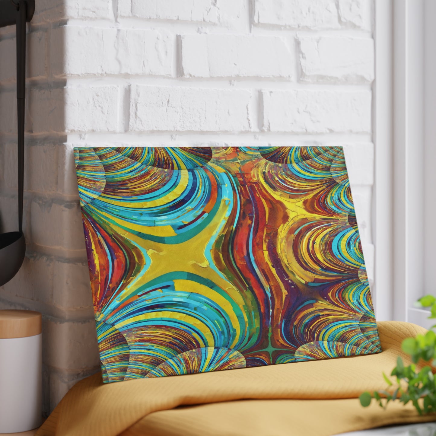Uzi Spiral Alpha 8" x 11" Glass Cutting Board
