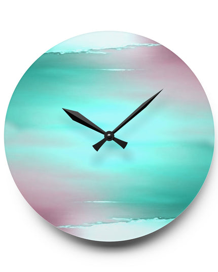 Green Sea Lavender Fog Acrylic Wall Clock, Round or Square, 10.75" x 10.75"