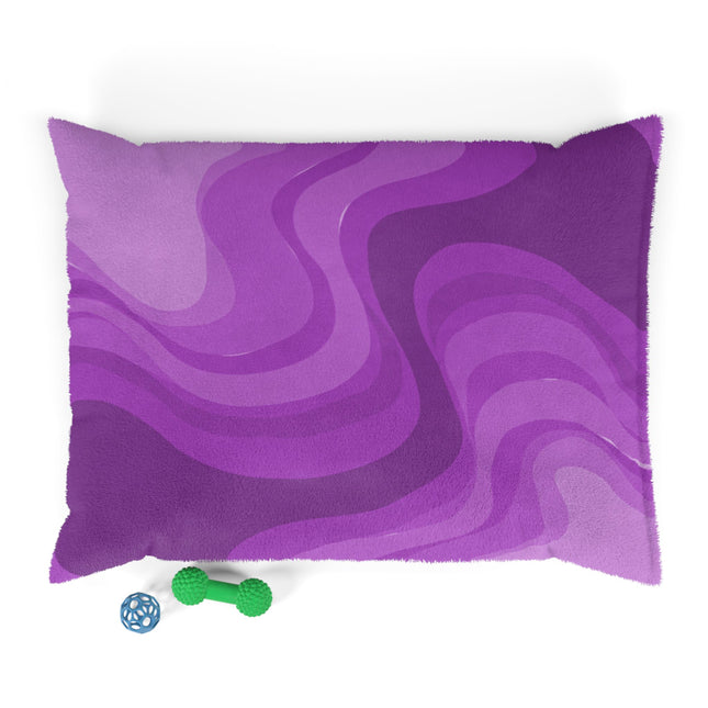Wavey Purple Wavey 40" × 30" Pet Bed