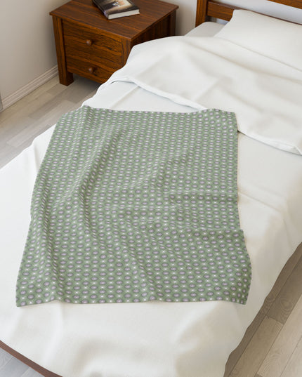 Olive Star-crossed Bodies Velveteen Plush Blanket, 30" x 40"