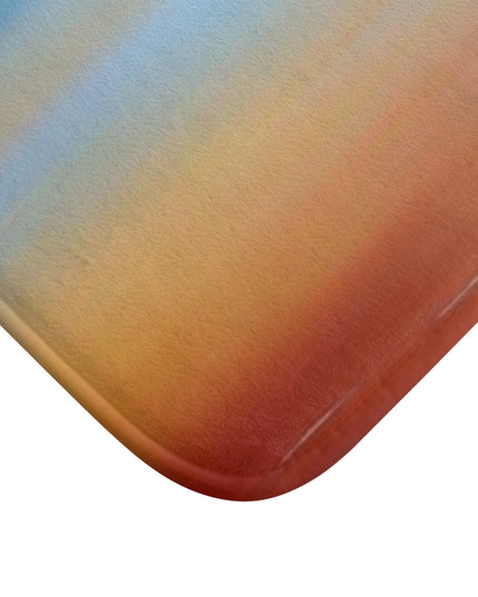 Blue Sea Red Orange Fog 34" x 21" Bath Mat
