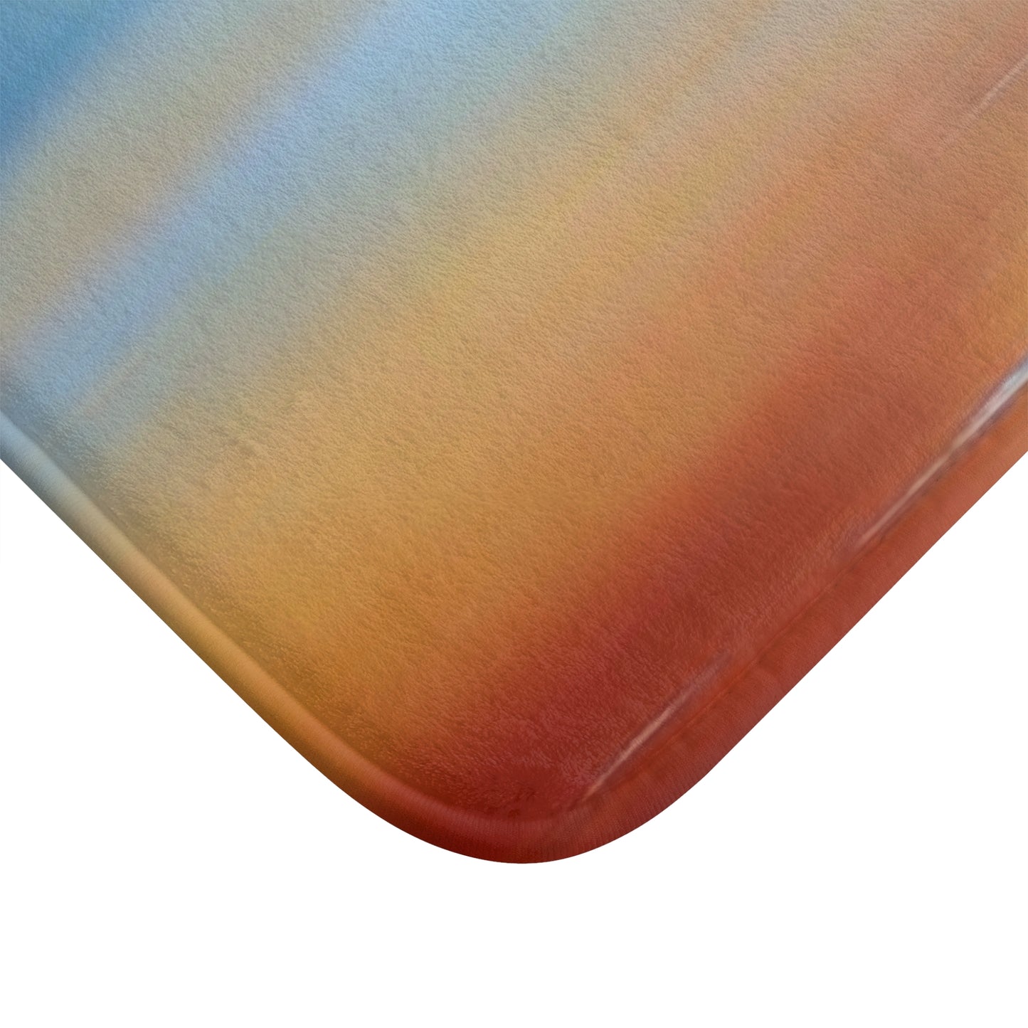 Blue Sea Red Orange Fog 34" x 21" Bath Mat