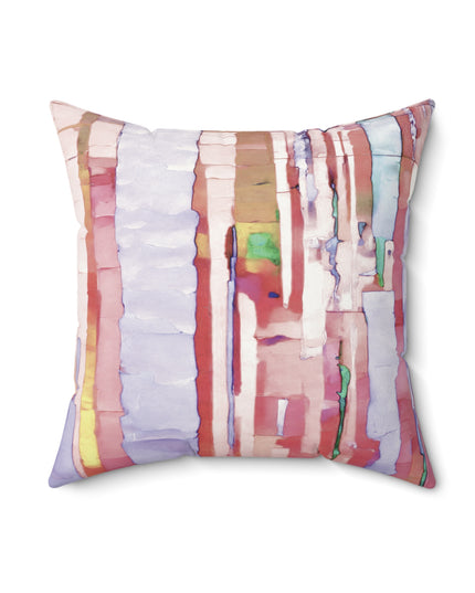 Striped Pastels 18" x 18" Faux Suede Square Pillow